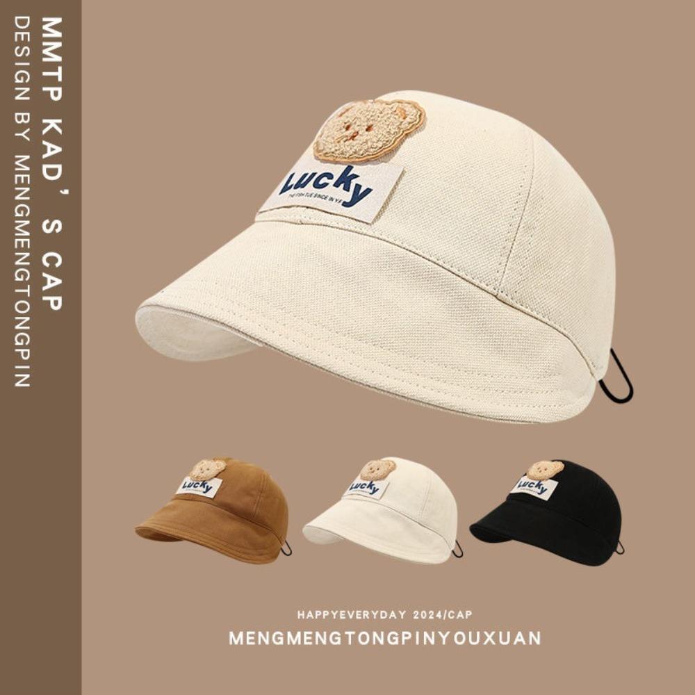 

Cute Bear Baseball Hat Adjustable Bonnet New Beach Hat Boys Girls чорний