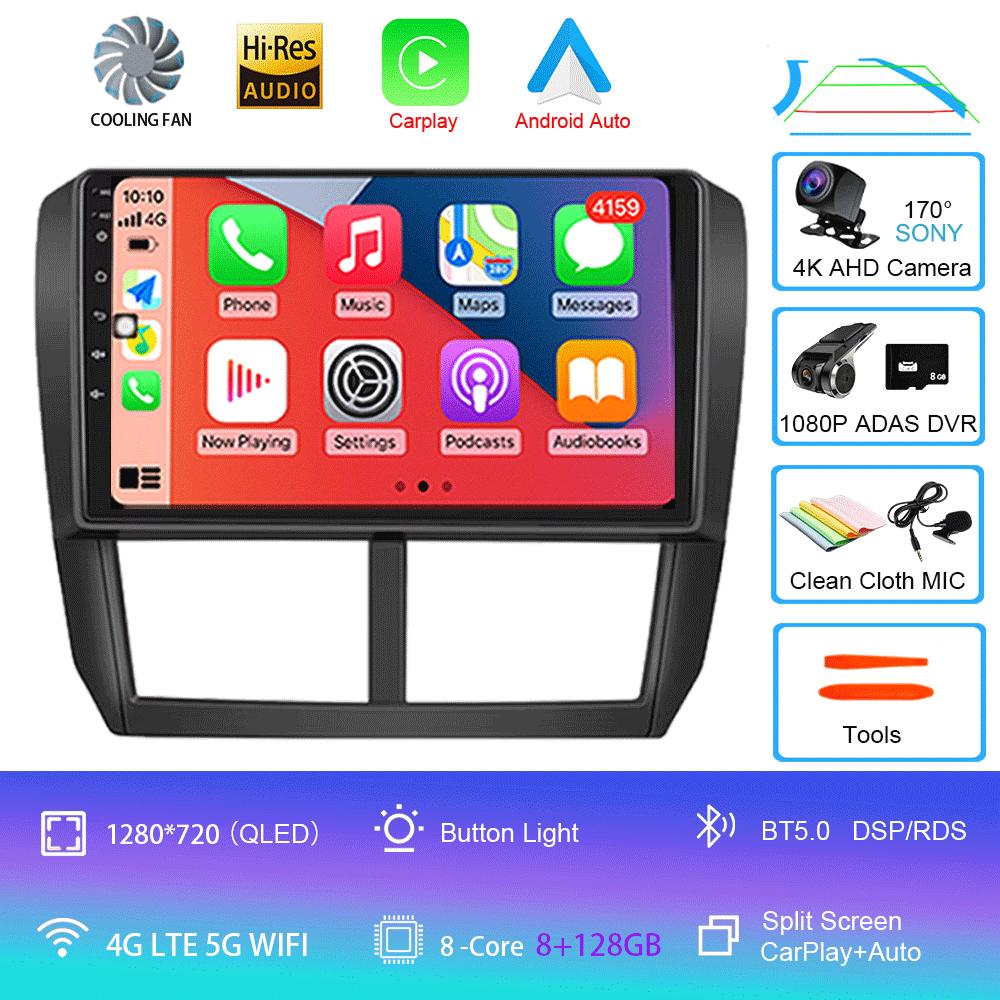 Android 14 Car Radio For Subaru Forester 3 SH 2007-2013 For Impreza GH GE 2 Din Multimedia Player 2 Din Carplay Head Unit