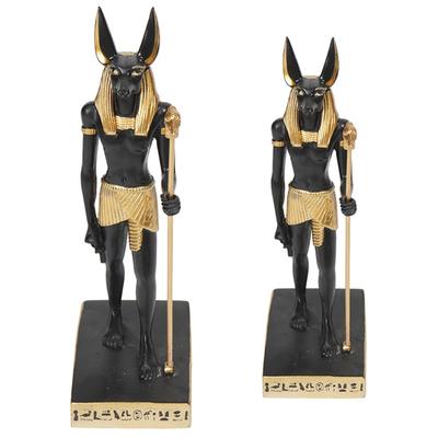 Egyptian Anubis Statue Collectible Figurines Egyptian Mystical Character Statue Sculptures Ornament for Home Decors