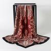 Satin Scarf Luxury Hijab Print Turban Women's Square Headscarf Neckerchief Shawl Bandana Windproof Handkerchief Headband Wraps