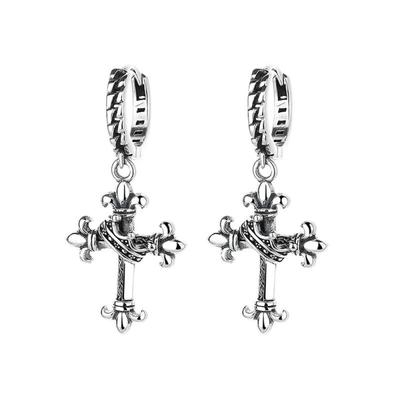 925 Silver 925 Earrings Gabriel Cross E040 One Touch
