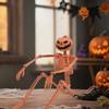 Skeleton Halloween Decor Skull Joint Adjustable Halloween Horror Pumpkin Human Skeleton 90cm Skull Pumpkin Man Halloween Decor