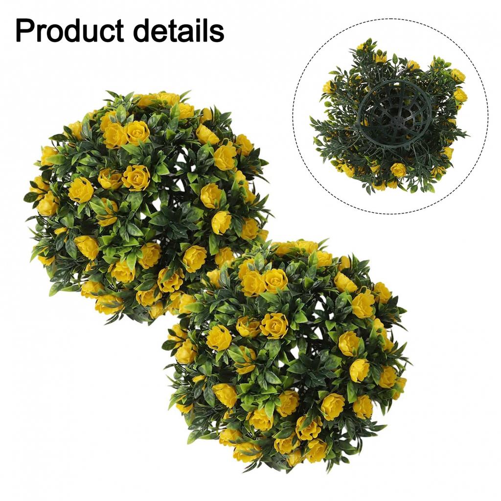 Convenient Installation Attachments Artificial Plant Balls Faux Flower Balls
