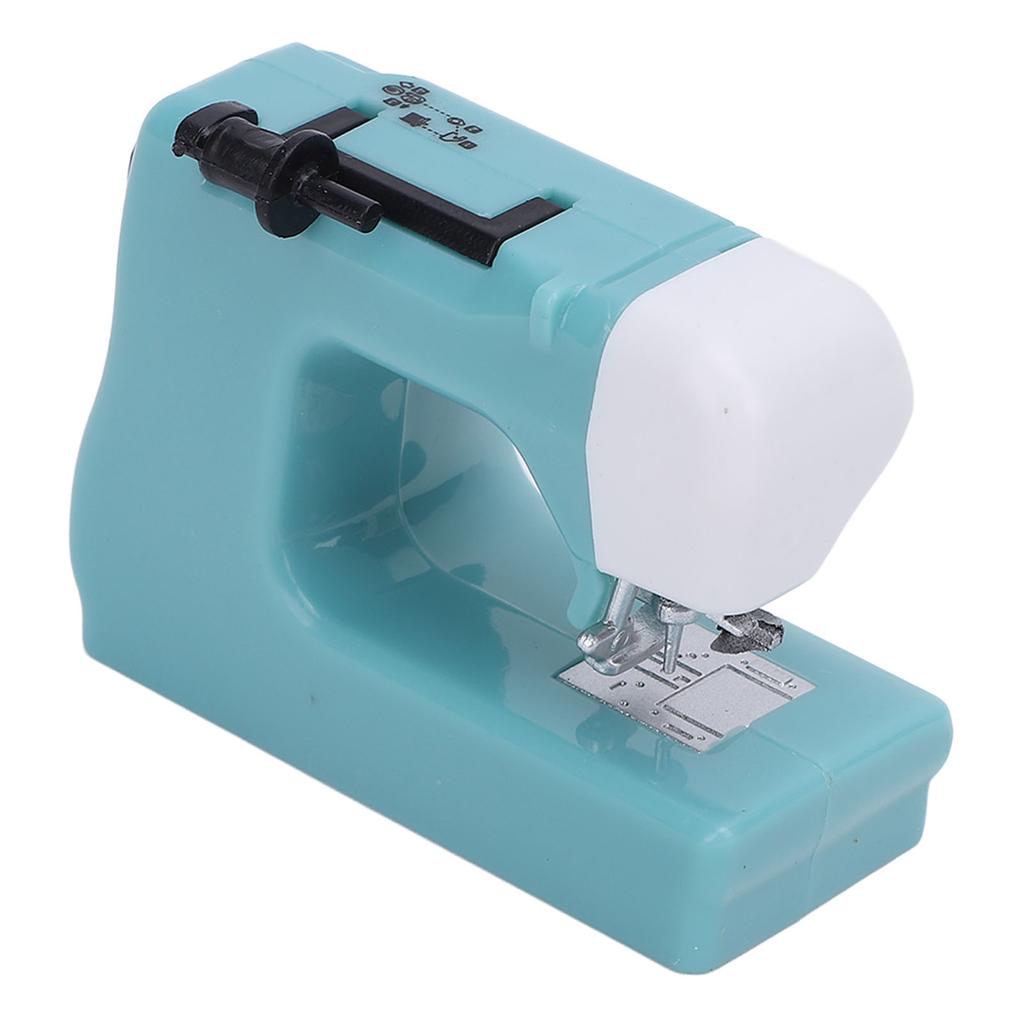 Small Sewing Machine Blue Cute Realistic Sewing Machine Capsule Toy for Bedroom Tabletop Decoration