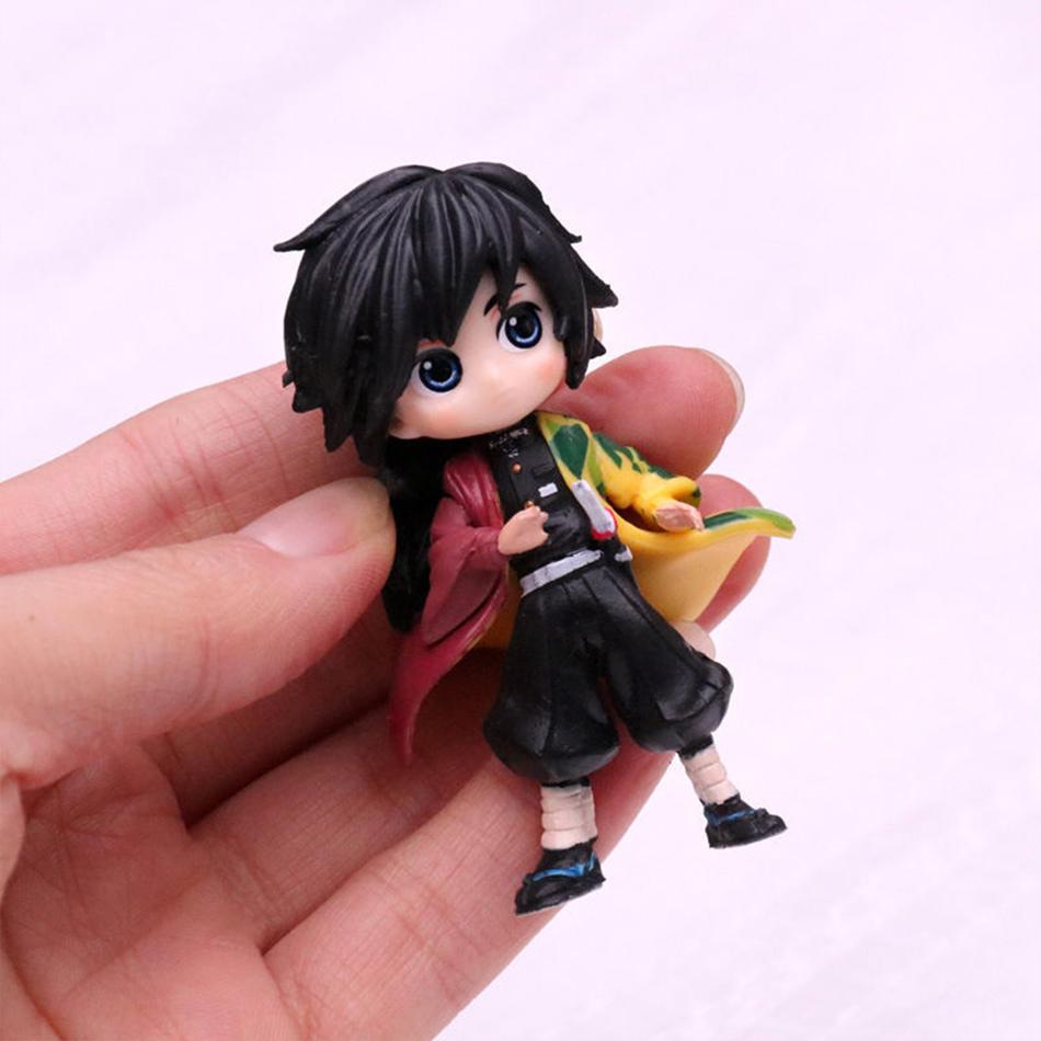 12pcs/set Anime Demon Slayer Kamado Nezuko Kamado Tanjuurou Battle Version Action Figure Collectible Models Toys 10cm