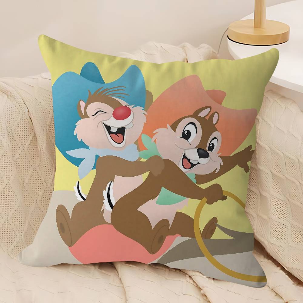 

МИЛАЯ Наволочка с Чипом и Дейлом, Съемный Моющийся Чехол на Подушку – Мягкий Лен для Всех Сезонов 12x12Inch