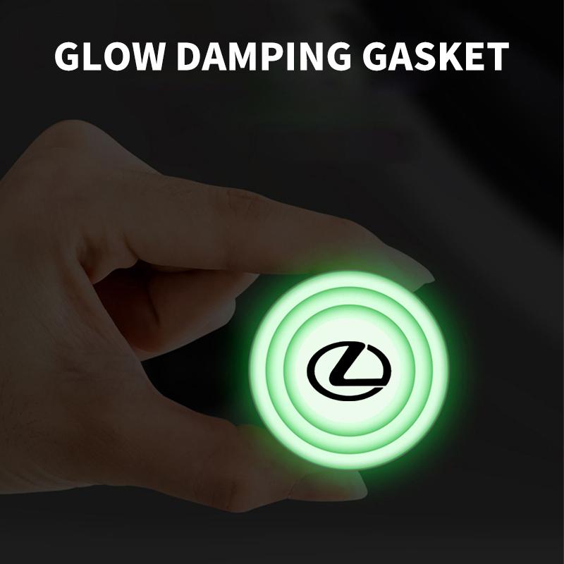 1/2/4Pcs Luminous Shock Absorber Car Door Silicone Anti Shock Pad For Lexus IS250 IS200 CT200h GS300 LS430 RX450h LX570 IS300
