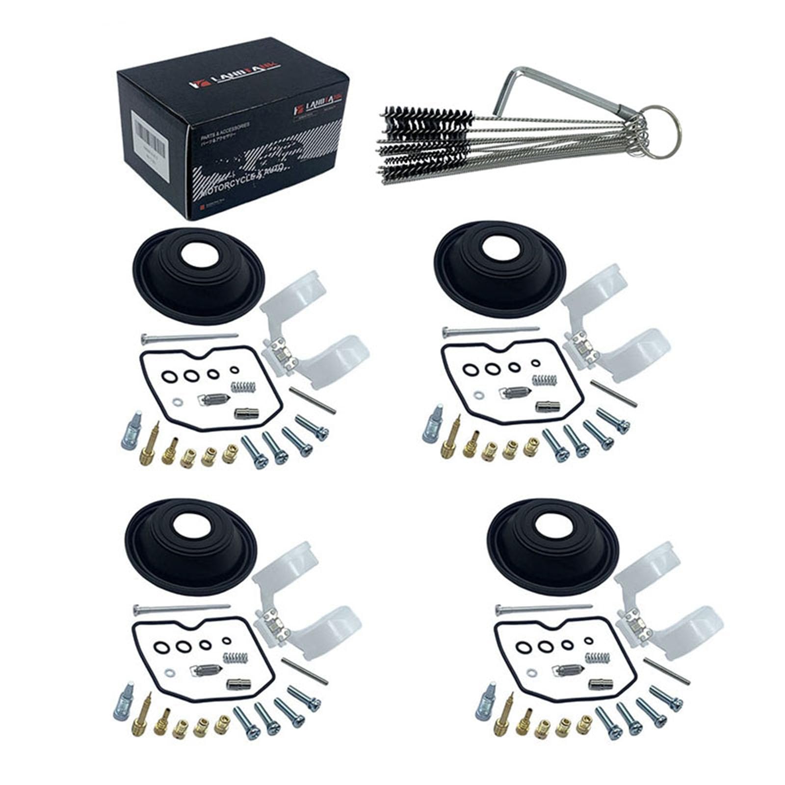 

LandTank 1989-1995 KPS Zephyr 400 Keihin Carburetor Repair Kit, Vacuum Diaphragm and Float (Set of 4)