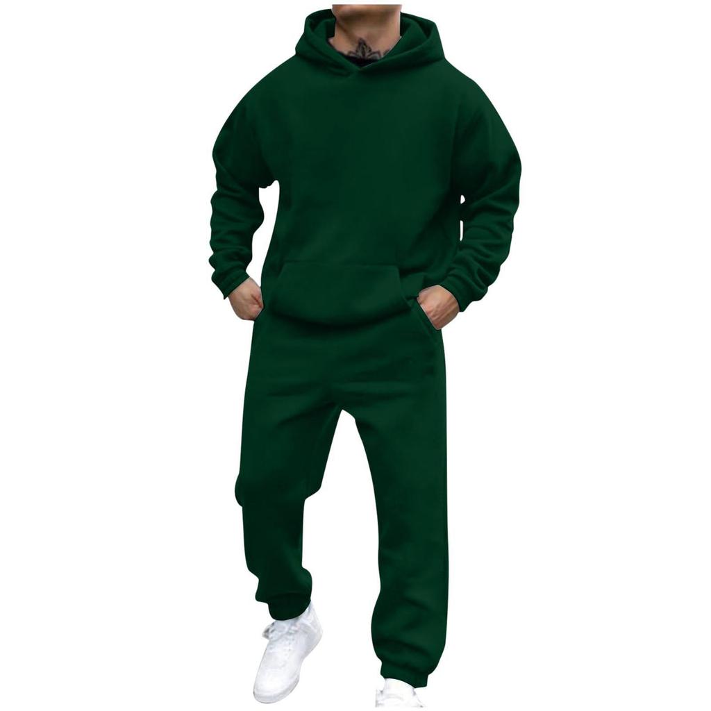 Herren Grenzüberschreitendes Herbst/Winter Mode Hoodie Set: Lässiger lockerer Langarm-Sweatshirt