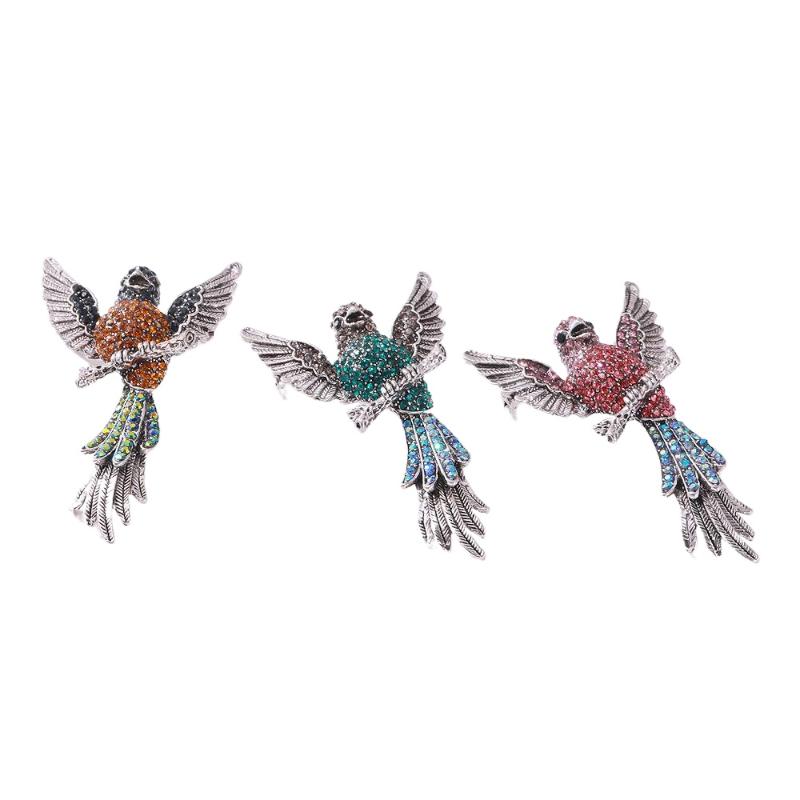 1pc Exquisite Brooches For Women Clothing Coat Accessries Gifts Pins Fashion Luxury Full Crystal Animal Hummingbird Brooches