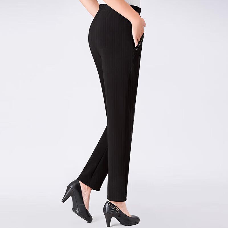 Yuzhaolin Mid-Aged Women's Spring Autumn Straight-Leg Pants
