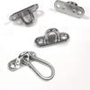 8-Piece Stainless Steel Eye Plate U-Hooks Set – 1.8" Marine Hooks With Snap Hooks & Screws – 40kg Capacity For Ceiling, Wall, Boat, Hammock