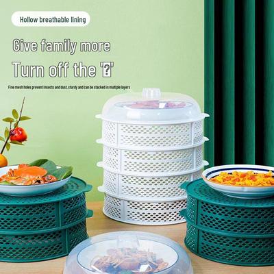 Multi-Functional Fly-Proof Dish Cover: Summer Insect Protection, Hollowed-Out Lid for Leftovers