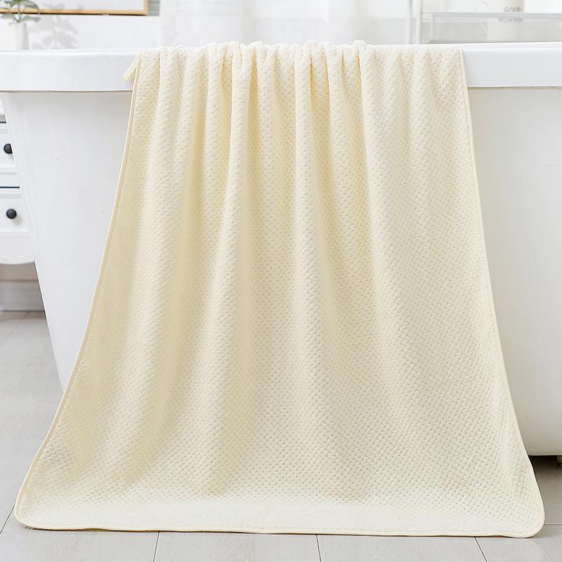 Japanese Coral Fleece Towel Honeycomb Waffle Pineapple Grid Towel Simple Solid Color Soft Skin-friendly Absorbent Cotton Face Towel