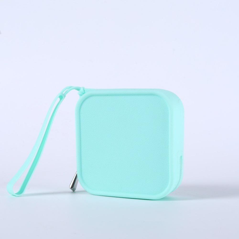 Mini Silicone Organizer Wallet Coin Purse Smooth Zipper Waterproof Travel Pouch Macaron Color Earphone Bag Students