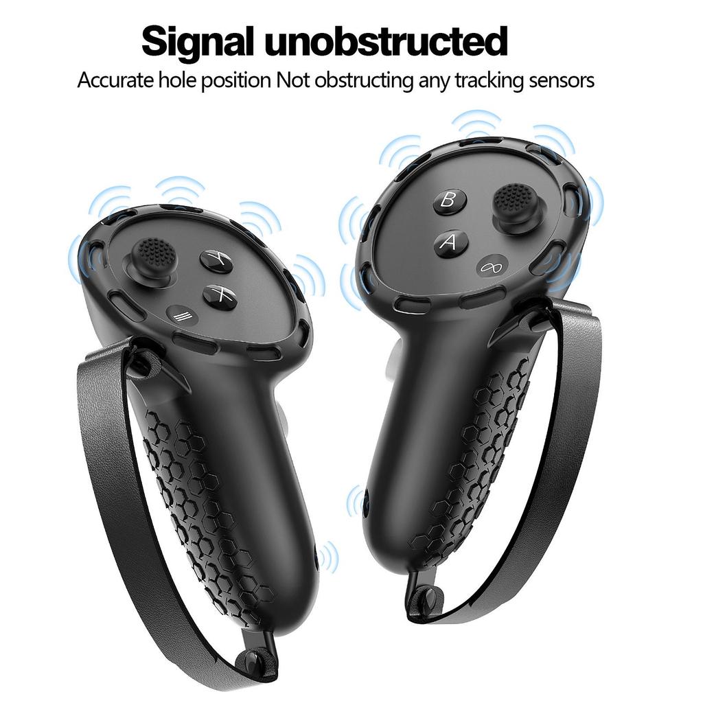 Silicone Protective Cover for Meta Quest 3 Controllers with Rocker Caps