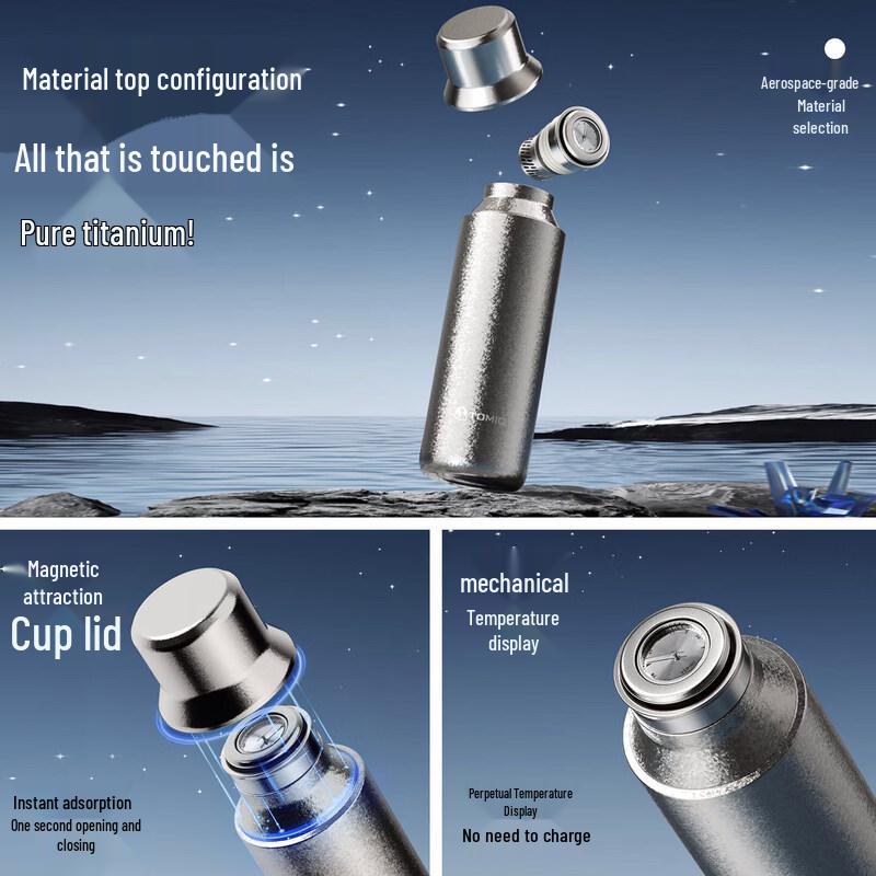 TOMIC Pure Titanium Insulated Tea Infuser Bottle 480ml