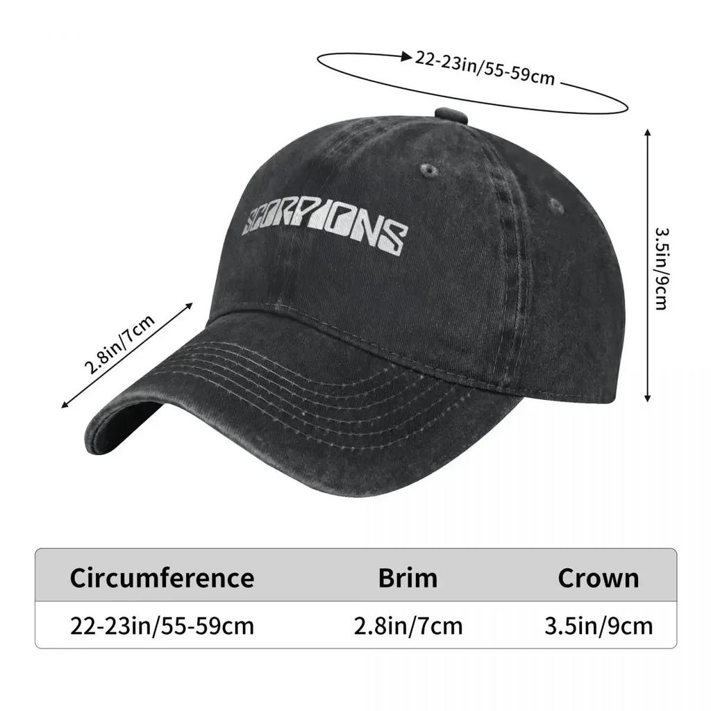 Black Rock Scorpions Rock Band Baseball Cap Casual Couple Women Trucker Hat Sunshade Kpop Rock Baseball Caps Gift