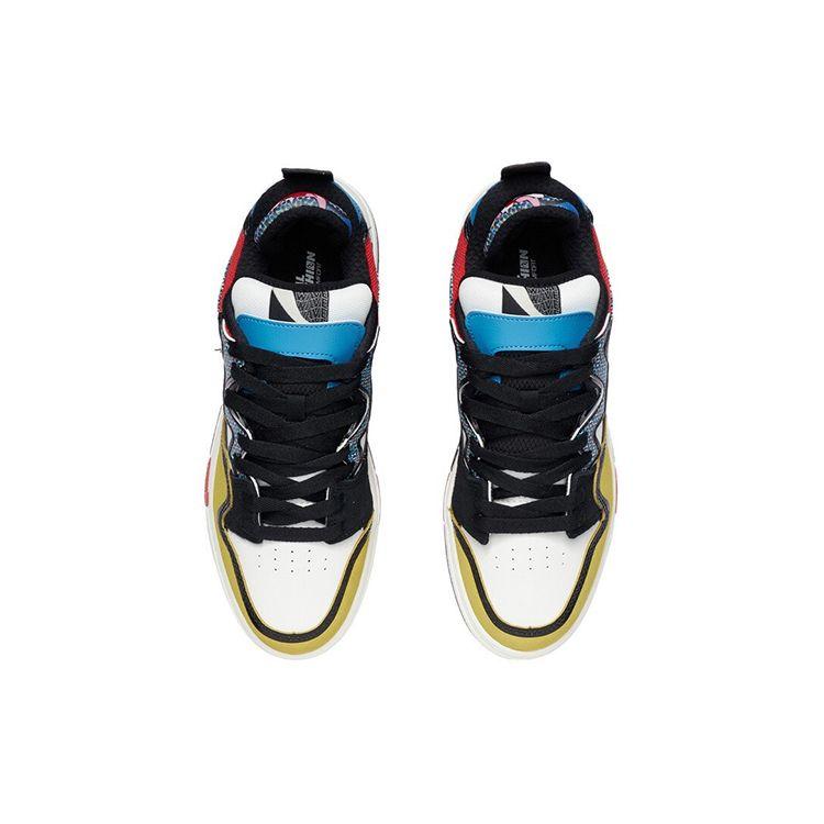 Li-Ning Wave Pro Black Multi Men Sneakers Multi-Color Red Kiwifruit-Yellow AECR043-3