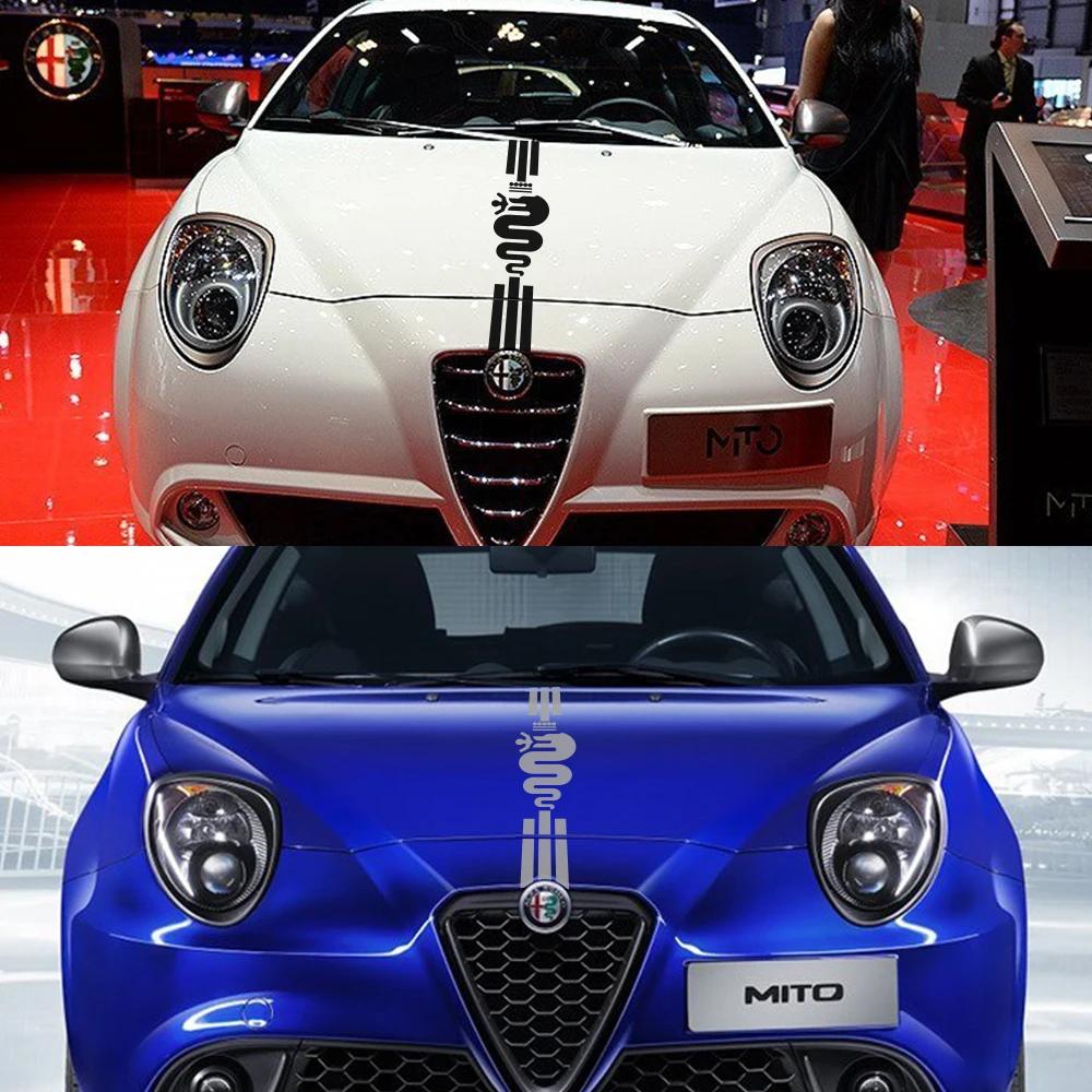 1PC Hood Cover Car Stickers Vinyl Decals Auto Accessories for Alfa Romeo 159 Giulietta Giulia 147 156 Mito Stelvio GT Sportiva