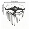 Ornate Geometric Masquerade Mask with Rhinestones Sparkling Rhinestone Fringe