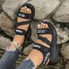 Large Size Sponge Cake Thick-soled Velcro Sandals Summer New Velcro Sports Sandals Women