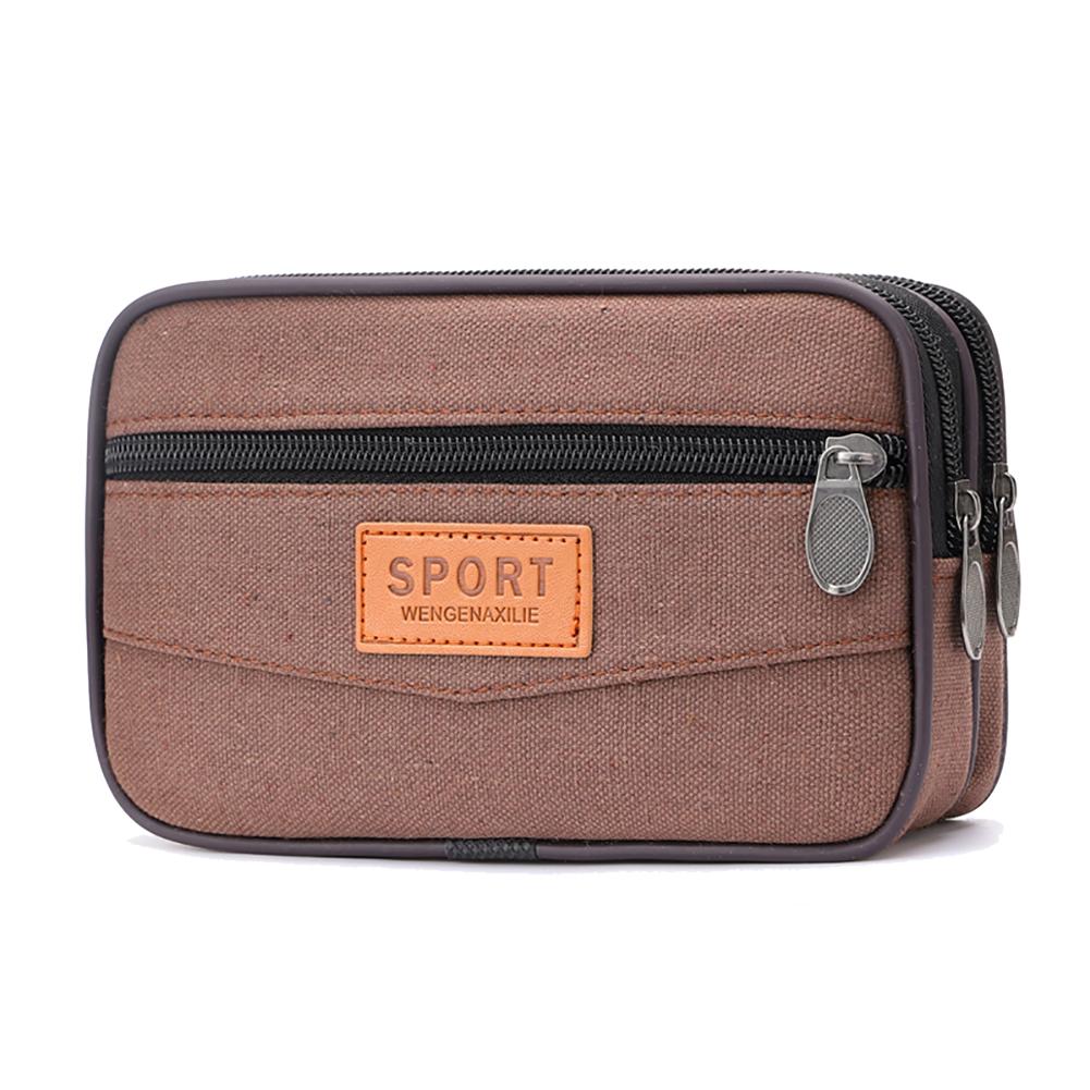 Men Slim Coin Purse Fashion Canvas Change Pouch with Multi Pockets Zipper Coin Purse Coin Pocket Bag for Coins for Best Gift