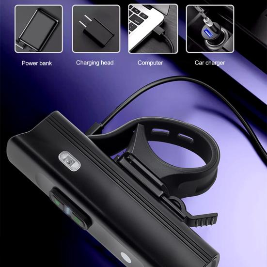 Czujnik Rowerowy Reflektor Tryby Regulowane Lekki Wodoodporny Akumulatorowy Rower Górski MTB Szosowy Jazda Nocna LED Lampa Przednia