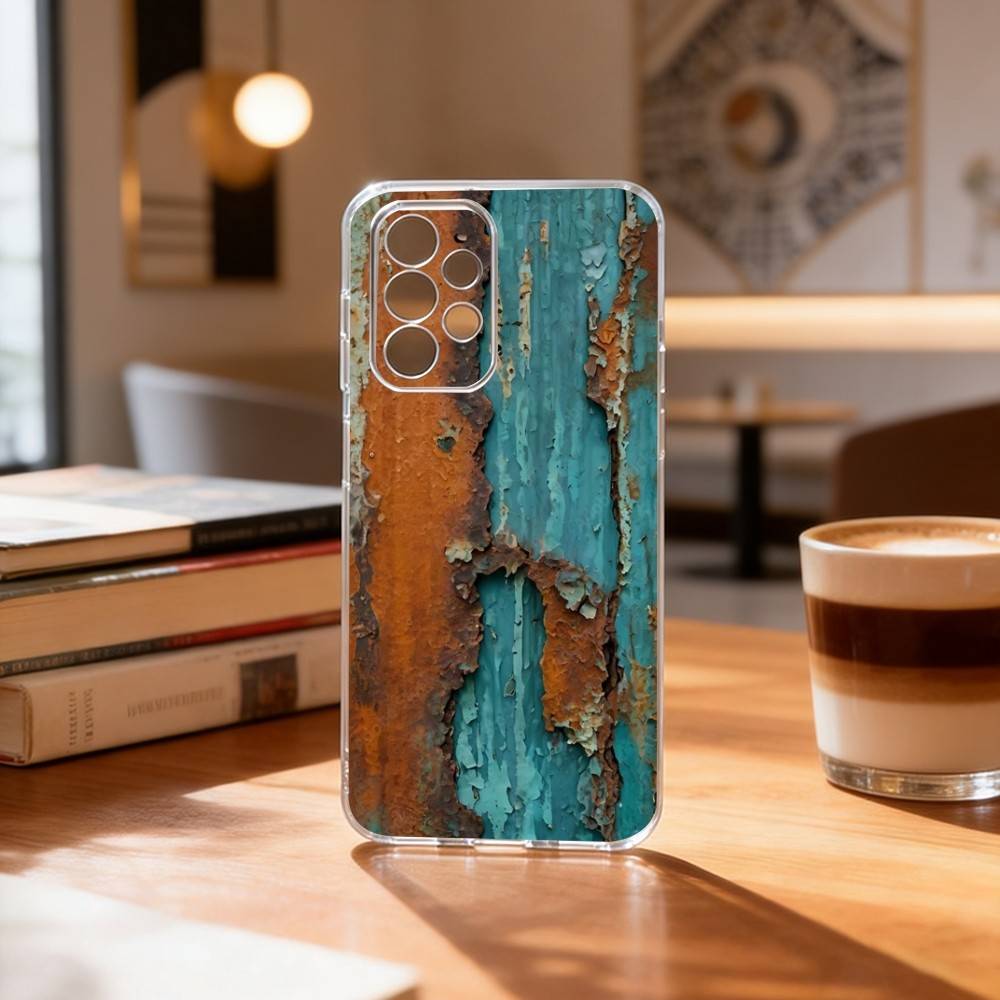 Industrieller Stil Retro Rostig Handyhülle Für Samsung S25,S24,S21,S22,S23,S30,Ultra,S20,Plus,Fe Transparente Hülle