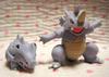 TAKARA TOMY 3D Pokemon Encyclopedia Pocket Monsters 06 Figures Early Production D&P (2 Figures) [Rhyhorn & Rhydon] @