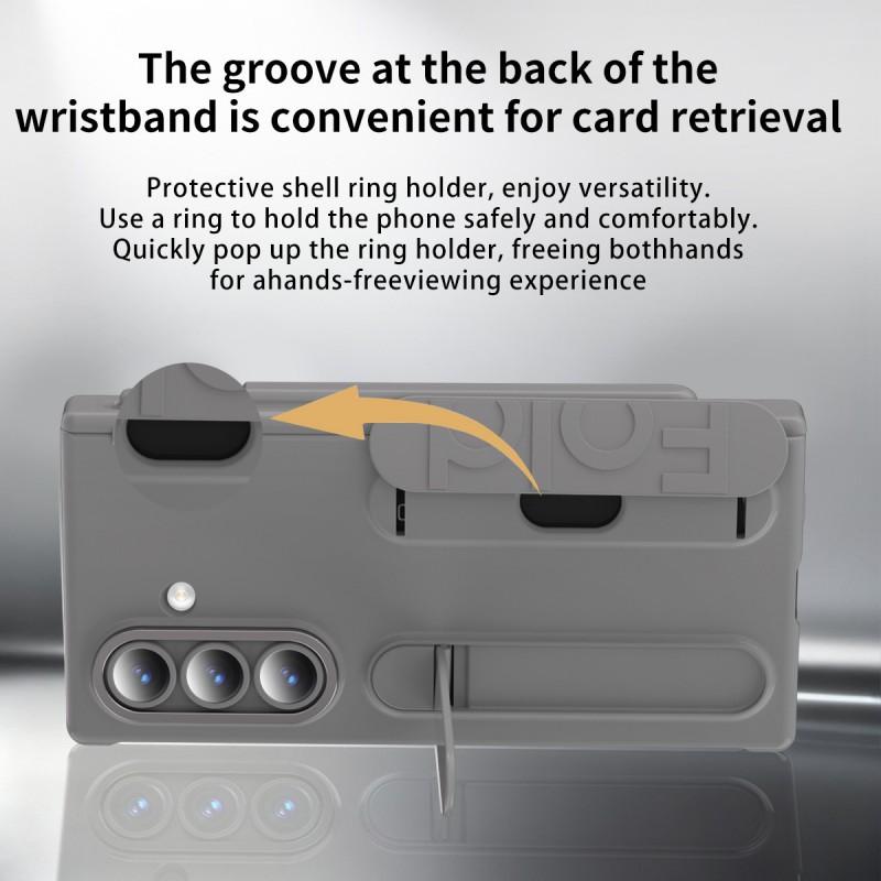 TriFold Phone Case Z Fold 8/7 Card Slot Pen Holder Hinge Protection Full Cover With Screen Protector