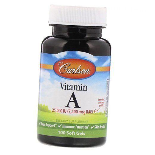 Витамин А, Vitamin A 25000, Carlson Labs  100гелкапс (36353073)