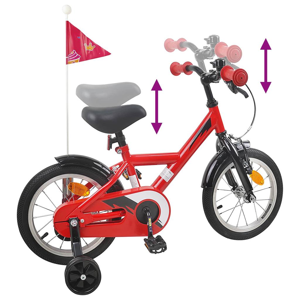 Kids  Bicycle 16 Inch for Ages 4 6 Red