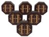 IBA Indianbeautifulart Brown Alphabet H Engraved Furniture Knobs Cabinet Drawer Pull Pack