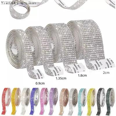 Selbstklebender Kristall-Strass-Aufkleber, Diamantband, DIY-Aufkleber, Strasssteine für Kunsthandwerk, DIY-Event, Auto-/Telefon-Dekoration