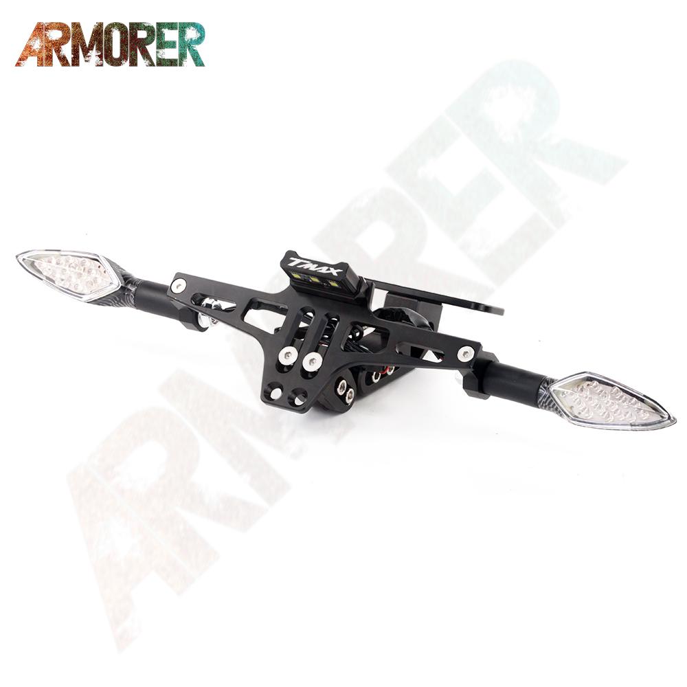 Suport universal pentru plăcuță de înmatriculare Lumină LED pentru YAMAHA T-MAX 530 SX/DX TMAX 560 tech max Aripa pentru coadă pentru motociclete