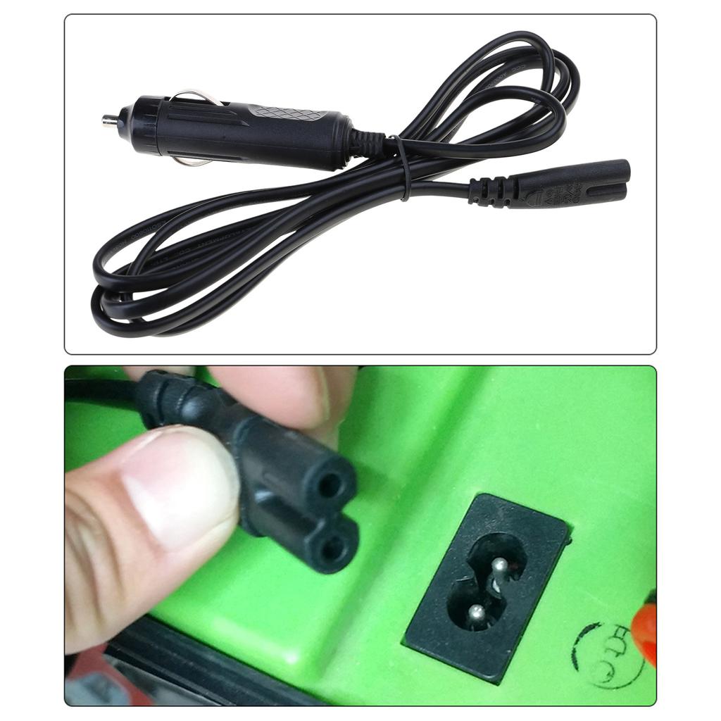 Household Lunch Box Chargers Car Frige Power Cables Plastic Material 1.6 Meters 12V 24V Electric Lunch Boxes Power Cable