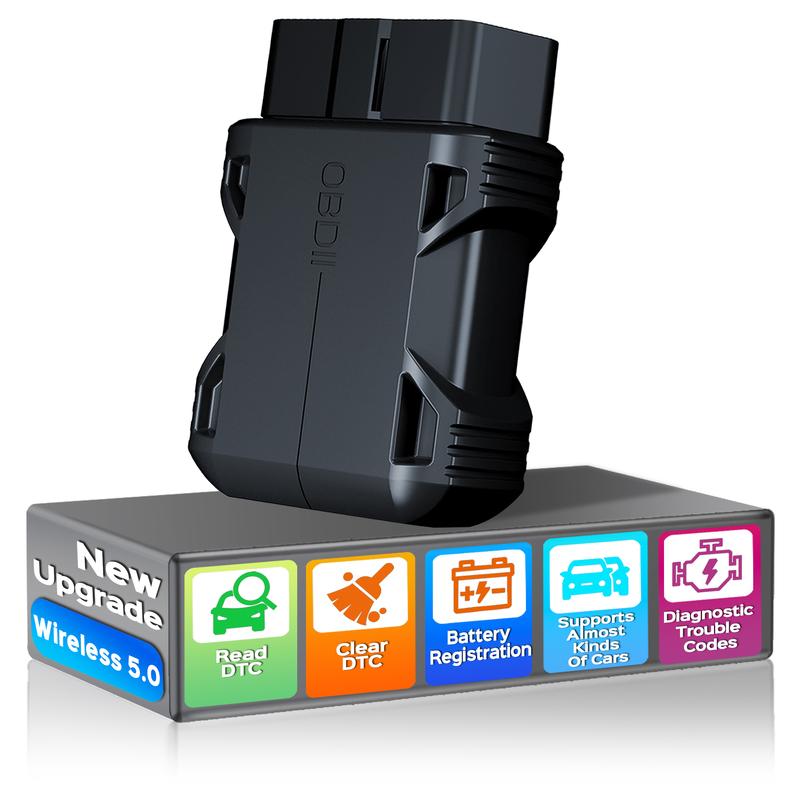 OBD2 Scanner Bluetooth 5.0 Car Auto Diagnostic Scan Tool for iOS iPhone Android Check Engine Light Reset OBD II Code Reader