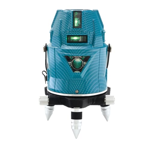 Y'sGOD JAPAN Aqua Green Sensor Laser Level, Body Only, LDR-9s (4 Vertical, 4 Horizontal, Ground Plane)