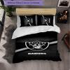 Set Biancheria da Letto 3 Pezzi in Microfibra con Motivo Las Vegas Raiders Decorazione Copripiumino per Camera da Letto Uso Domestico