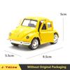 1:43 Alloy Diecast Cartoon BEETLE Vintage Car Model Classic PullBack Car Miniature Vehicle Replica For Collection Gift