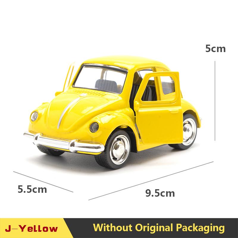 1:43 Alloy Diecast Cartoon BEETLE Vintage Car Model Classic PullBack Car Miniature Vehicle Replica For Collection Gift