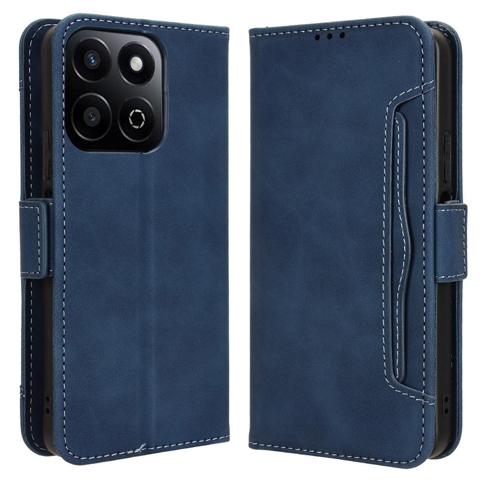 

Для Honor X7c 4G/200 Smart 5G/Play 60 Plus 5G/Play 9T Чехол-подставка с несколькими отделениями для карт Кожаный кошелек Чехол для телефона Blue