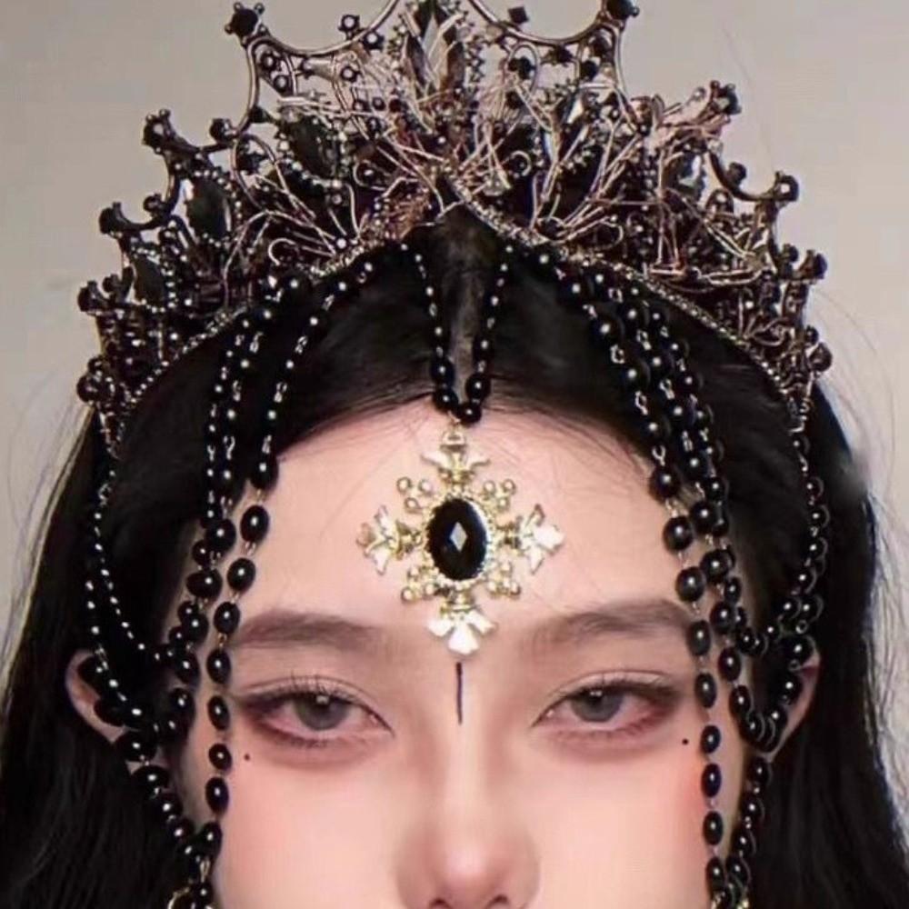 Luxury Gothic Crowns Headpiece Stage Performance Goddess Halo Headwear  Dress Accessories