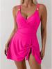 European and American Style One-piece Swimsuit for Women, Tight Fitting and Slimming, Cross Exposed and Sexy Women's Swimsuit