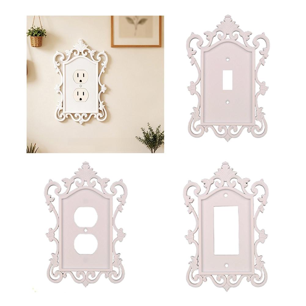 Placa de Cubierta de Interruptor de Lámpara Decoración Artística Clásica Panel de Interruptores Placa de Interruptor Panel de Pared Para Dormitorio Baño del Hogar Cocina