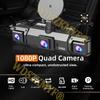 3/4 Channels Video Recorder 360° Car Dash Cam 4*1080P Car DVR Front Inside Rotatable Rear Camera 24 Parking Monitor Night Vision