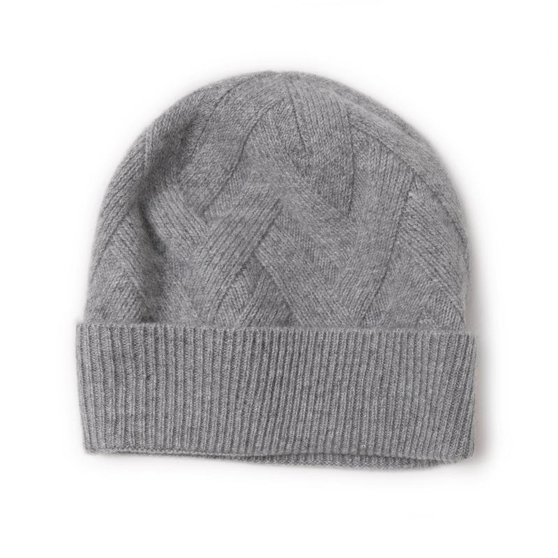 100% Pure Cashmere Unisex Hat: Warm, Fashionable, Knitted with Ear Protection for Autumn/Winter