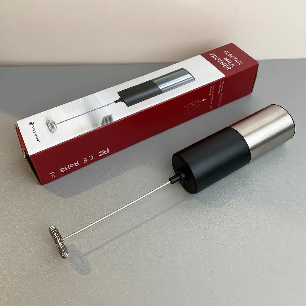 Electric Milk Frother 1PC Small Handheld Wireless Whisk Coffee Creamer Egg Milk Stirring Stick Home Office