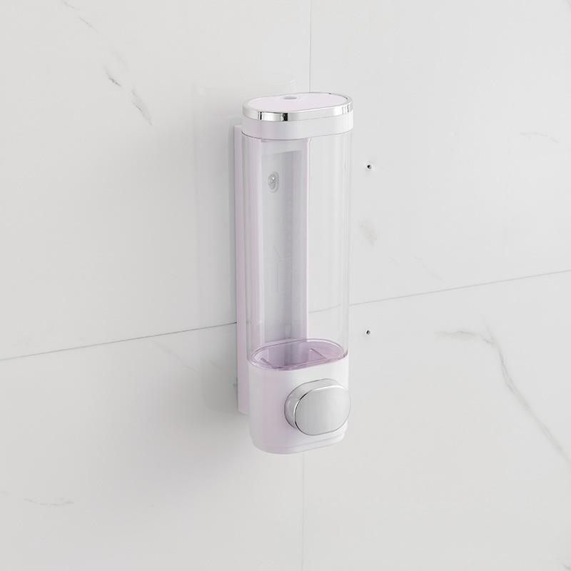 

1 шт. Настенный дозатор для мыла без сверления, для ванной комнаты, шампуня, кондиционера, с насосом для душа, ручной, дозатор для жидкого мыла белый
